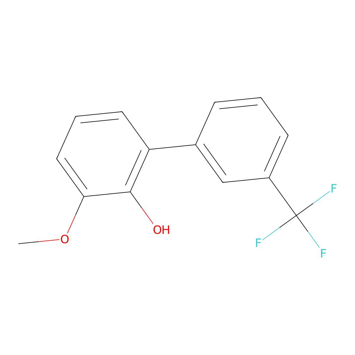 2-Methoxy-6-[3-(trifluoromethyl)phenyl]phenol molecular structure, CAS 1549364-60-4