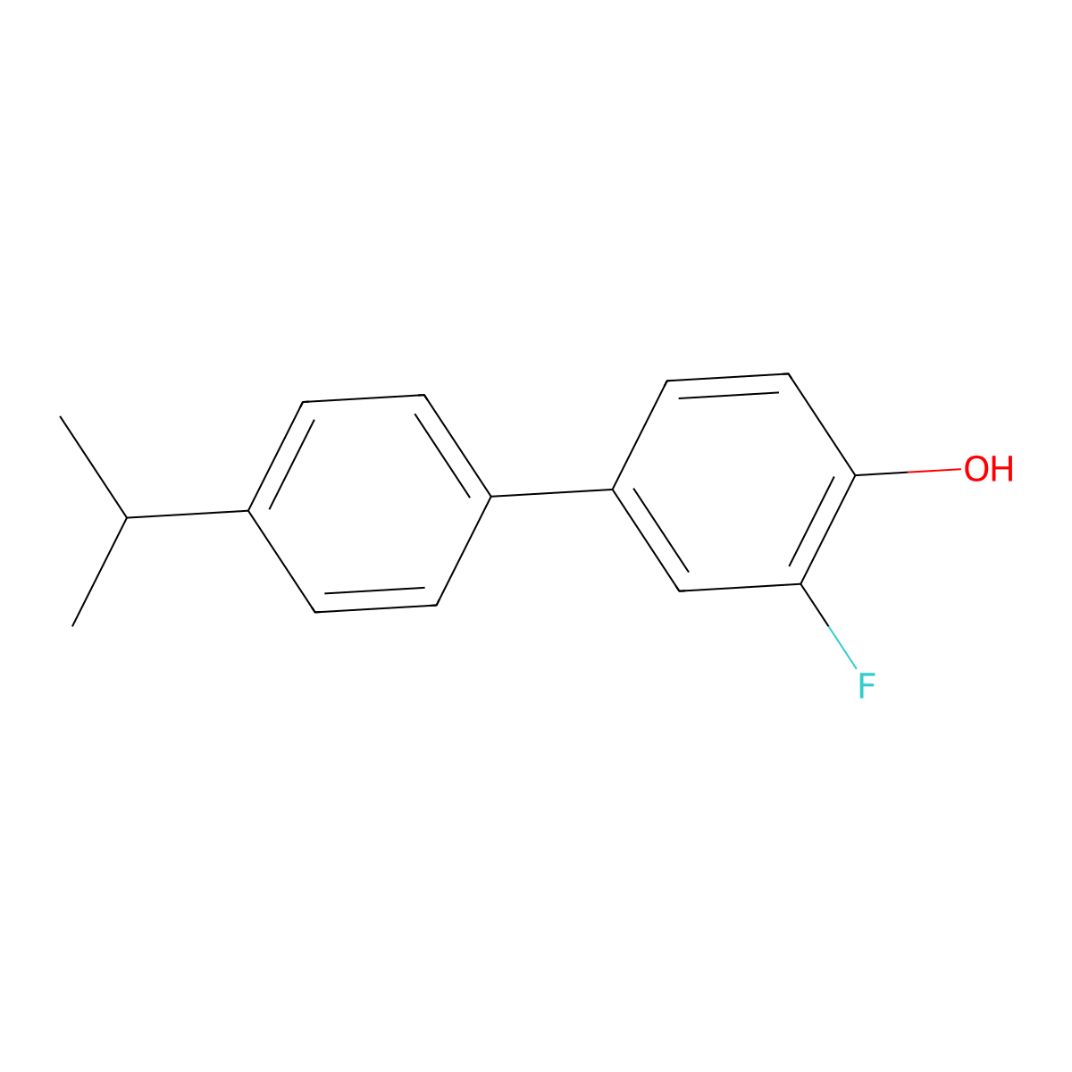 3-Fluoro-4'-(1-methylethyl)[1,1'-biphenyl]-4-ol molecular structure, CAS 1549364-80-8