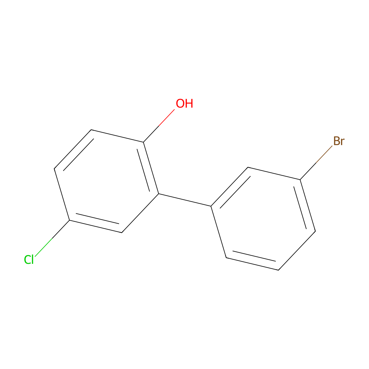 3'-bromo-5-chloro-[1,1'-Biphenyl]-2-ol molecular structure, CAS 1549364-97-7