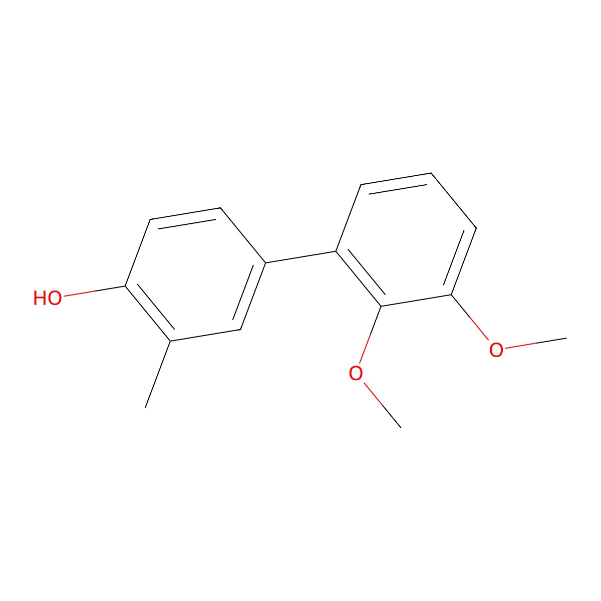 2',3'-Dimethoxy-3-methyl[1,1'-biphenyl]-4-ol molecular structure, CAS 1549365-13-0