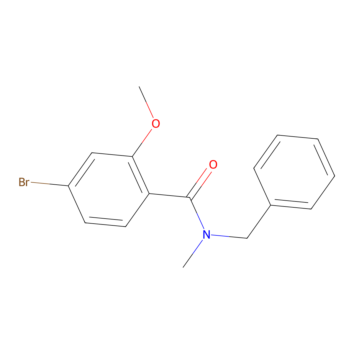 4-Bromo-2-methoxy-N-methyl-N-(phenylmethyl)benzamide molecular structure, CAS 1549369-60-9