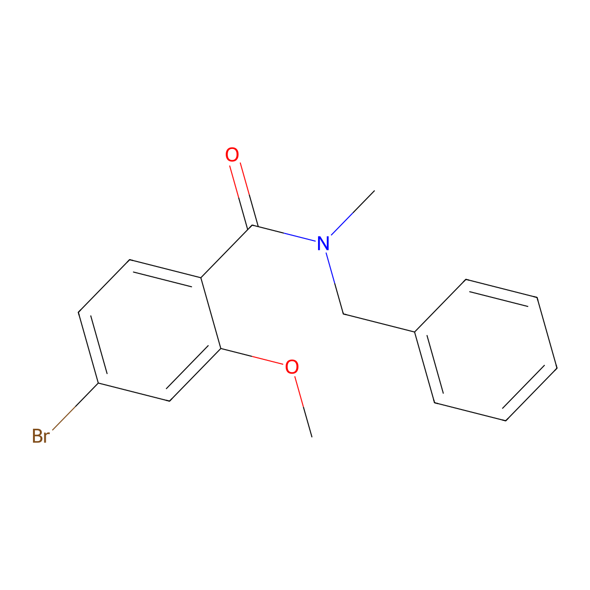 4-Bromo-2-methoxy-N-methyl-N-(phenylmethyl)benzamide molecular structure, CAS 1549369-60-9