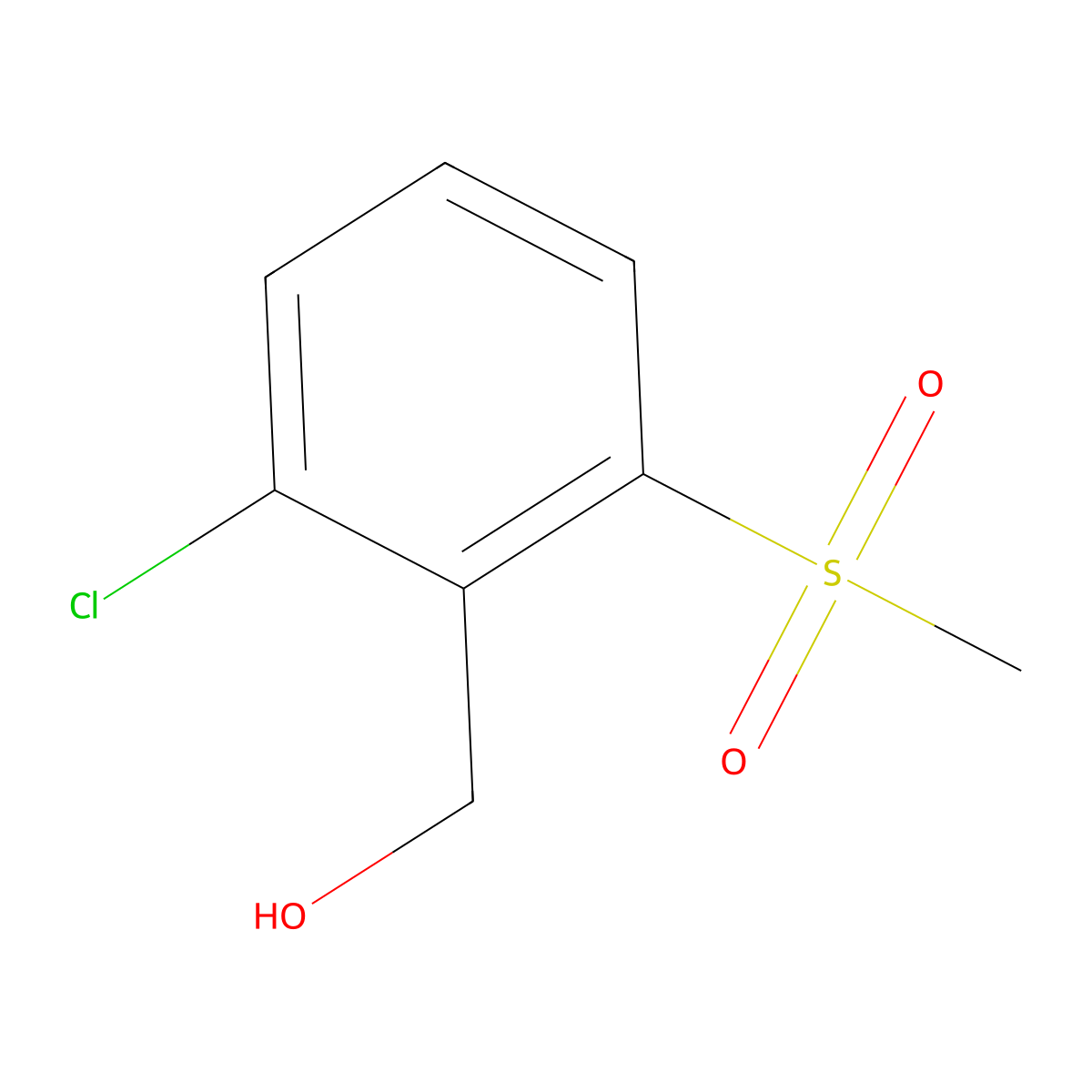 (2-Chloro-6-methanesulfonylphenyl)methanol molecular structure, CAS 1549395-22-3