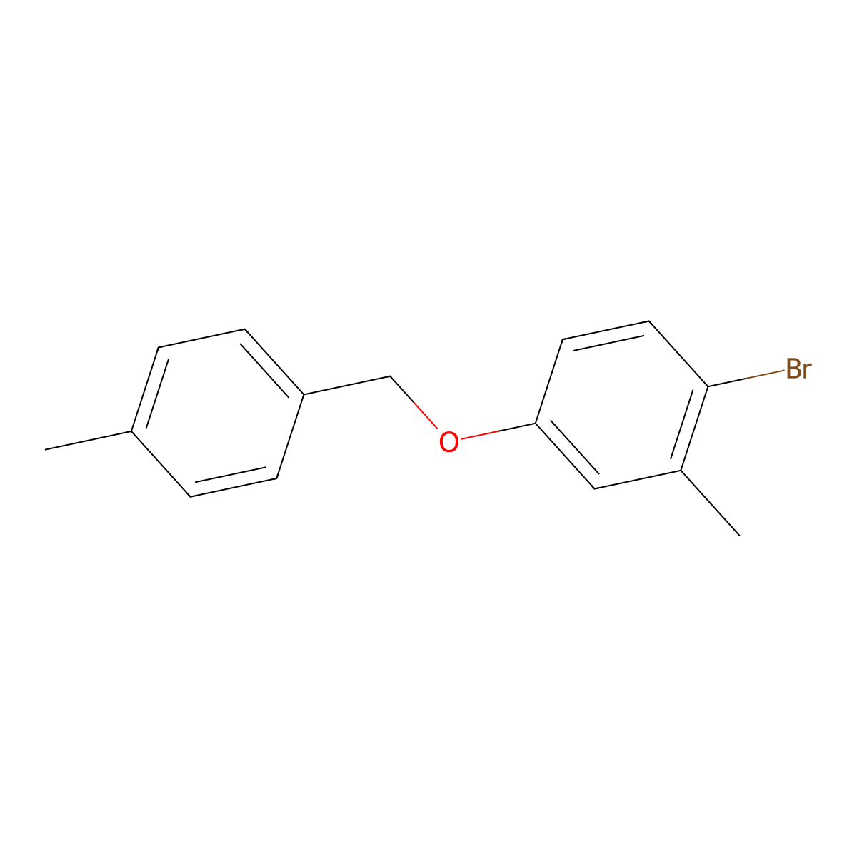 1-Bromo-2-methyl-4-((4-methylbenzyl)oxy)benzene molecular structure, CAS 1549400-77-2