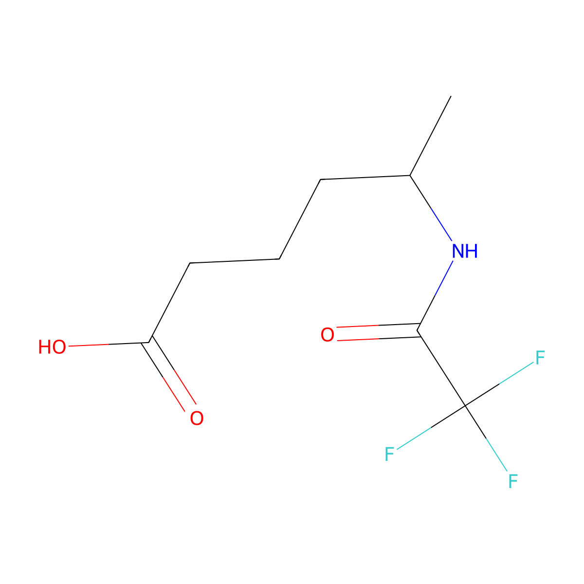 5-(Trifluoroacetamido)hexanoic acid molecular structure, CAS 1549415-83-9