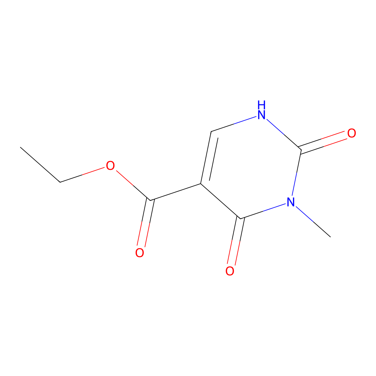 ethyl 3-methyl-2,4-dioxo-1H-pyrimidine-5-carboxylate molecular structure, CAS 154942-22-0
