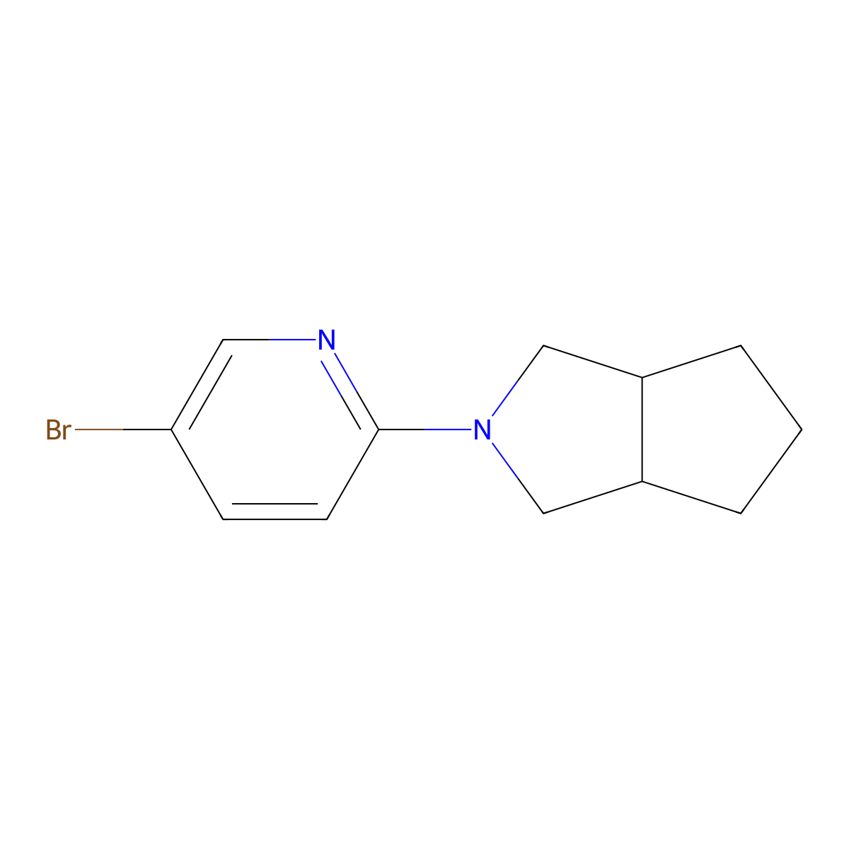 5-Bromo-2-{octahydrocyclopenta[c]pyrrol-2-yl}pyridine molecular structure, CAS 1549445-04-6