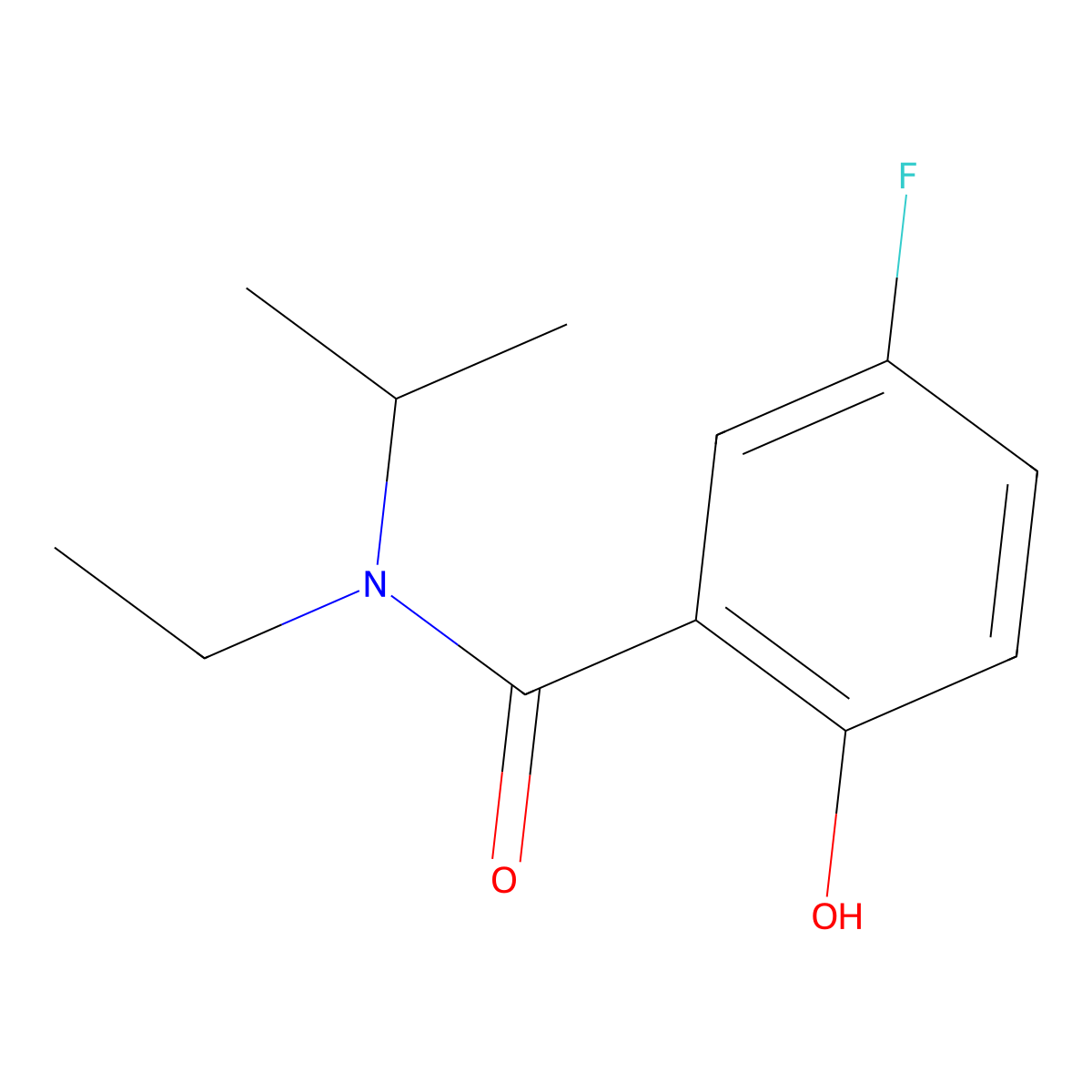 N-Ethyl-5-fluoro-2-hydroxy-N-isopropylbenzamide molecular structure, CAS 1549490-65-4