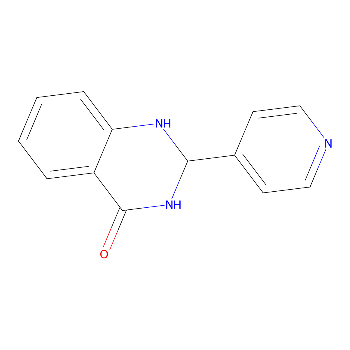 2-Pyridin-4-yl-2,3-dihydro-1H-quinazolin-4-one molecular structure, CAS 15495-00-8