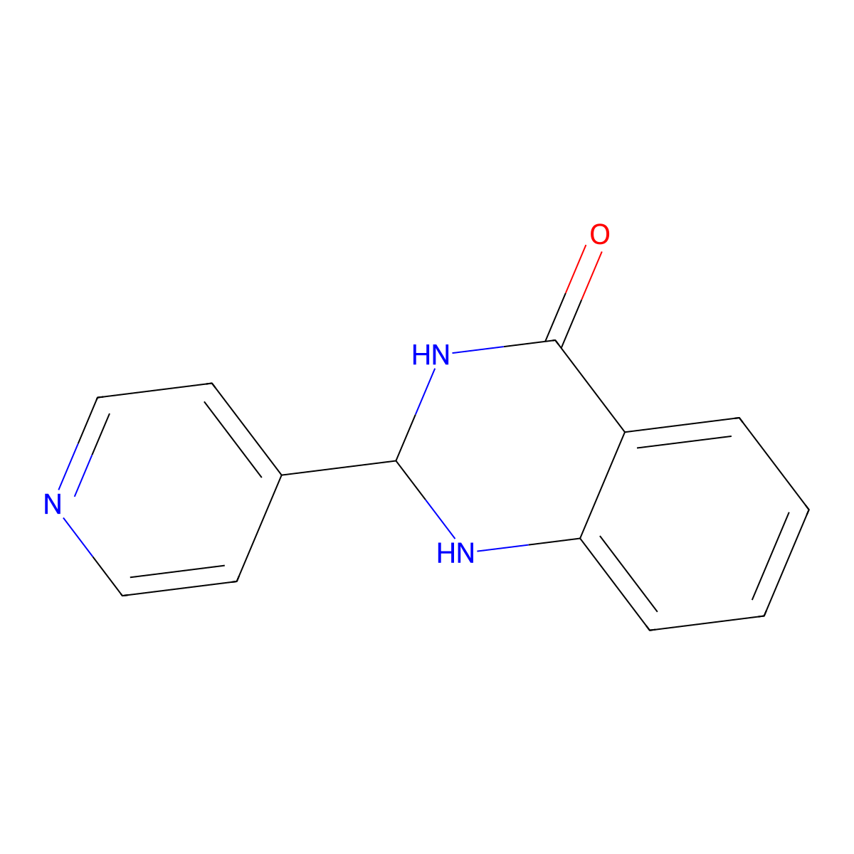2-Pyridin-4-yl-2,3-dihydro-1H-quinazolin-4-one molecular structure, CAS 15495-00-8