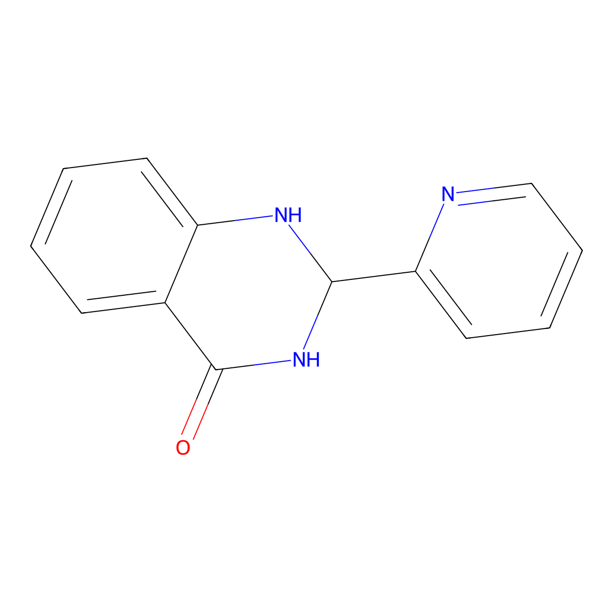 2-(2-pyridinyl)-2,3-dihydro-4(1H)-quinazolinone molecular structure, CAS 15495-64-4