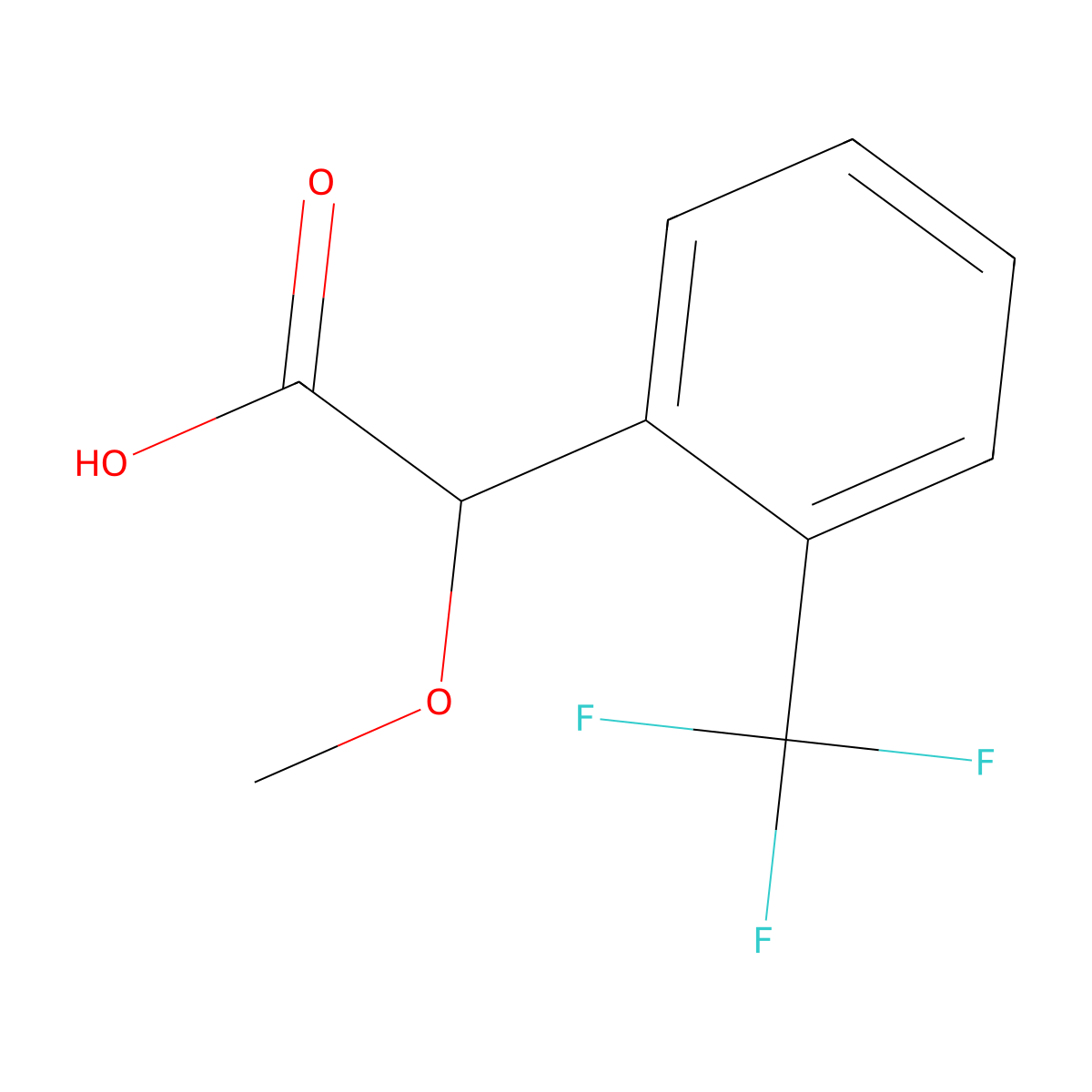 2-Methoxy-2-(2-(trifluoromethyl)phenyl)acetic acid molecular structure, CAS 1549527-56-1