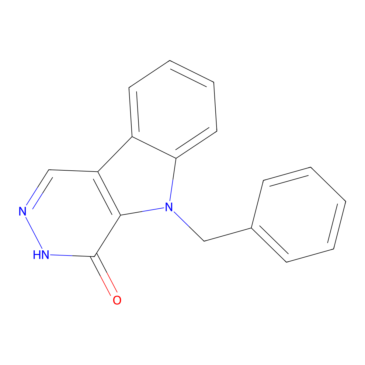 5-benzyl-3,5-dihydro-4H-pyridazino[4,5-b]indol-4-one molecular structure, CAS 154953-56-7