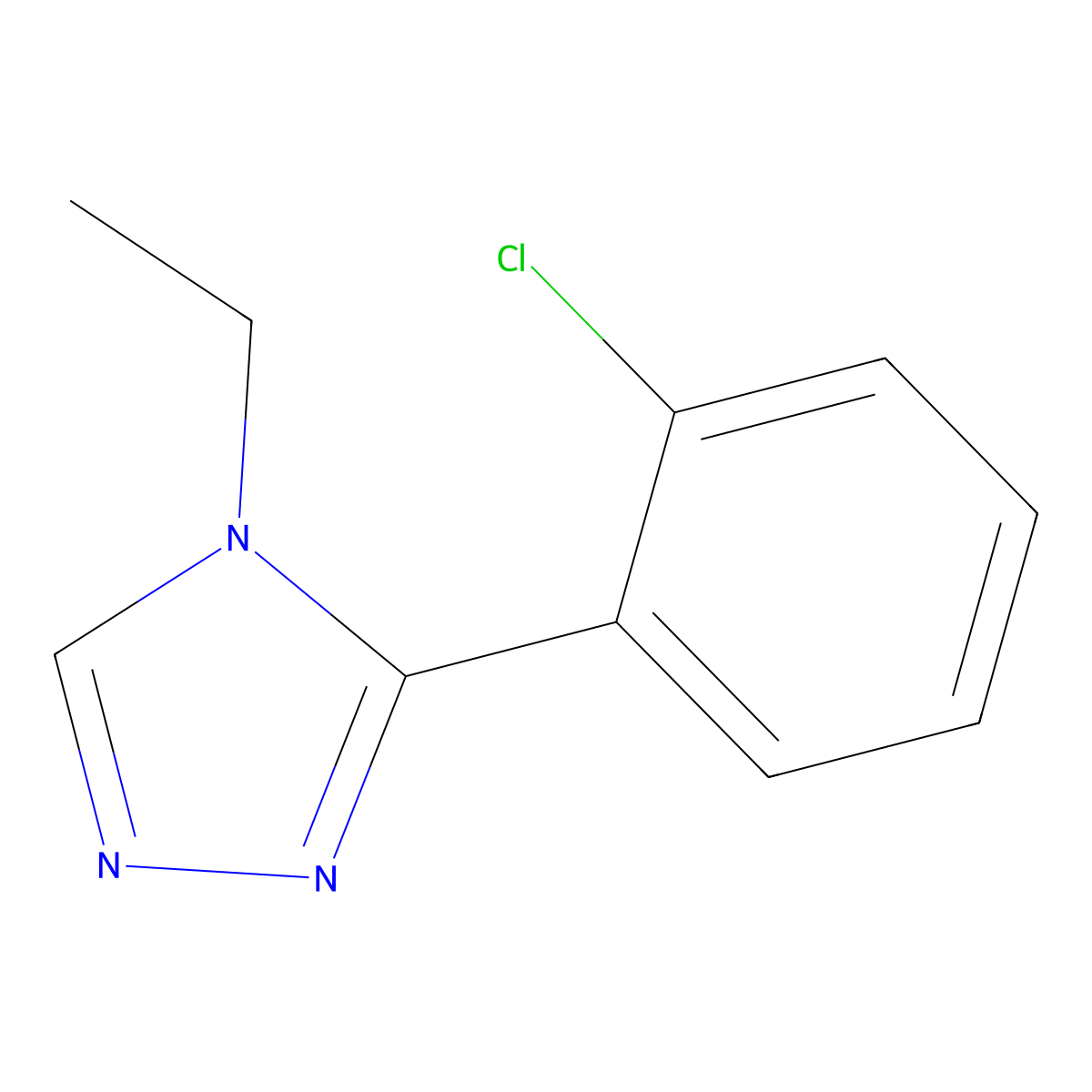 3-(2-chlorophenyl)-4-ethyl-4H-1,2,4-triazole molecular structure, CAS 1549530-15-5