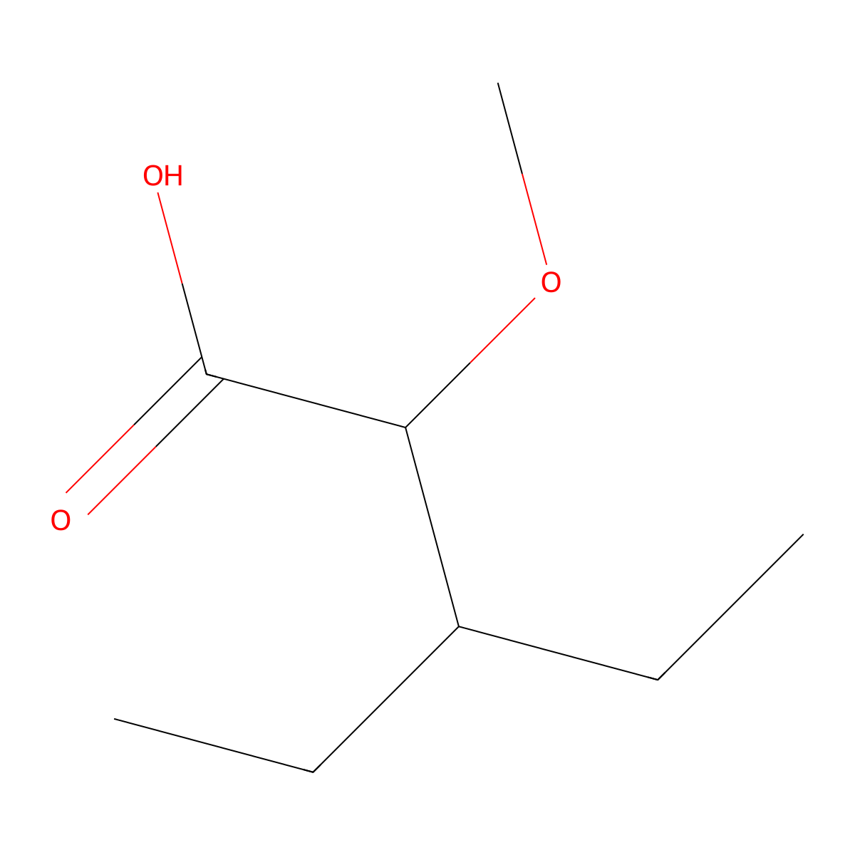 3-Ethyl-2-methoxypentanoicacid molecular structure, CAS 1549532-17-3
