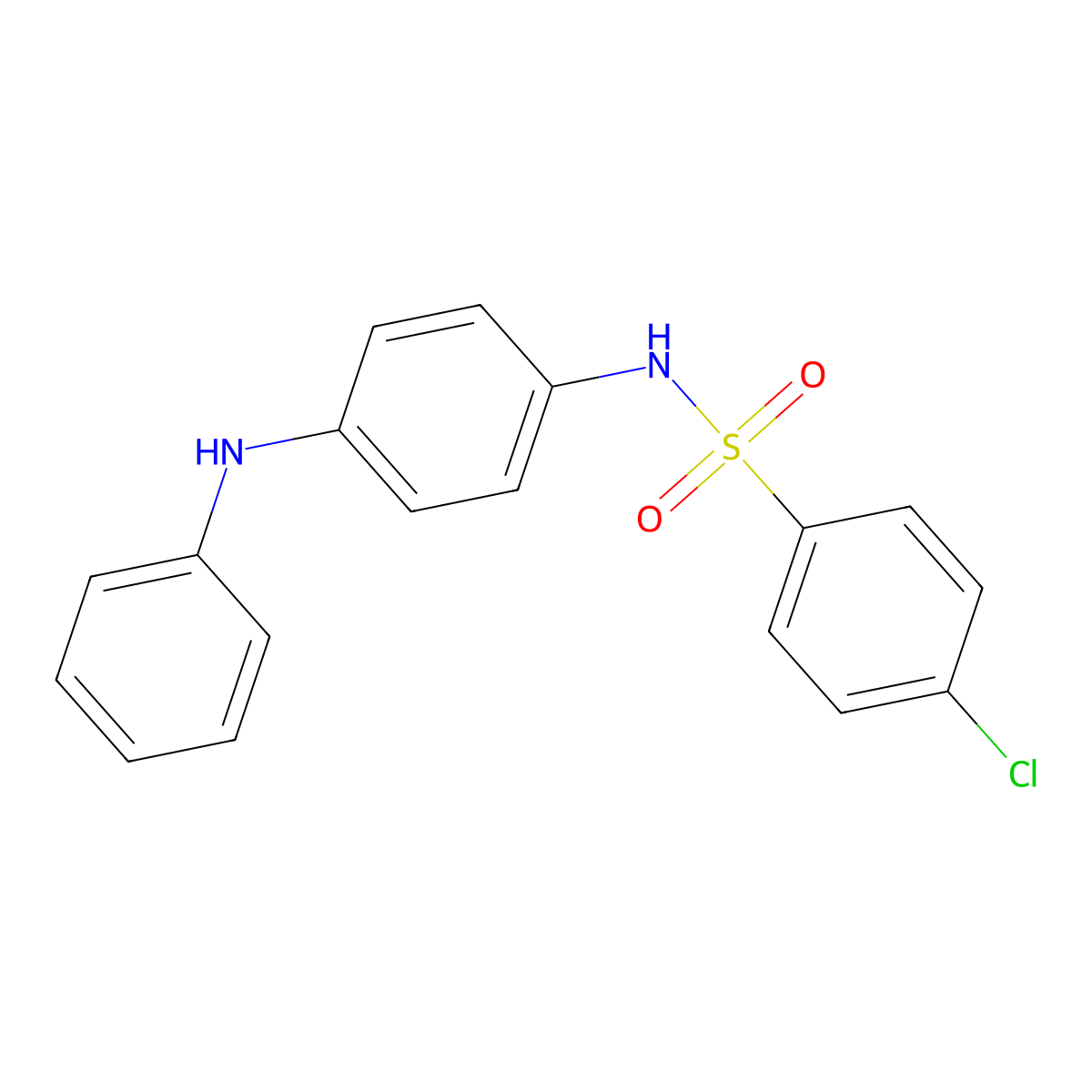 4-chloro-N-[4-(phenylamino)phenyl]benzenesulfonamide molecular structure, CAS 154959-63-4