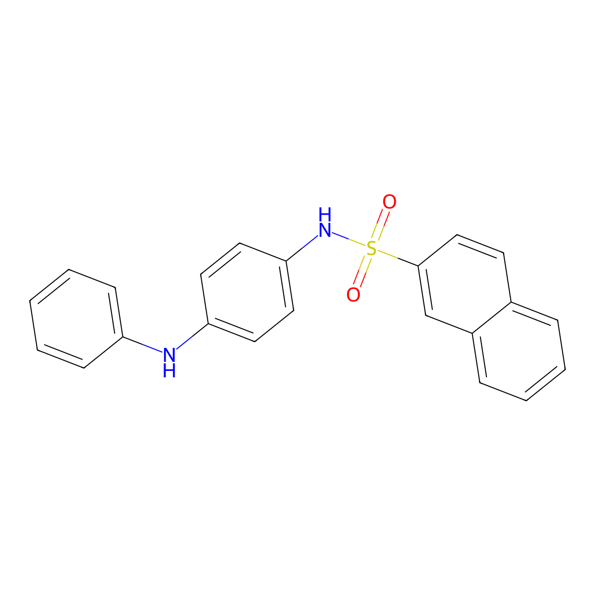 N-(4-anilinophenyl)naphthalene-2-sulfonamide molecular structure, CAS 154959-65-6