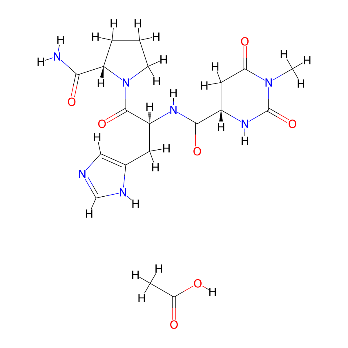 Taltirelin Acetate molecular structure, CAS 1549593-23-8