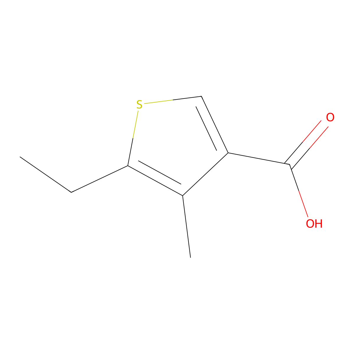 5-Ethyl-4-methylthiophene-3-carboxylic acid molecular structure, CAS 1549594-45-7