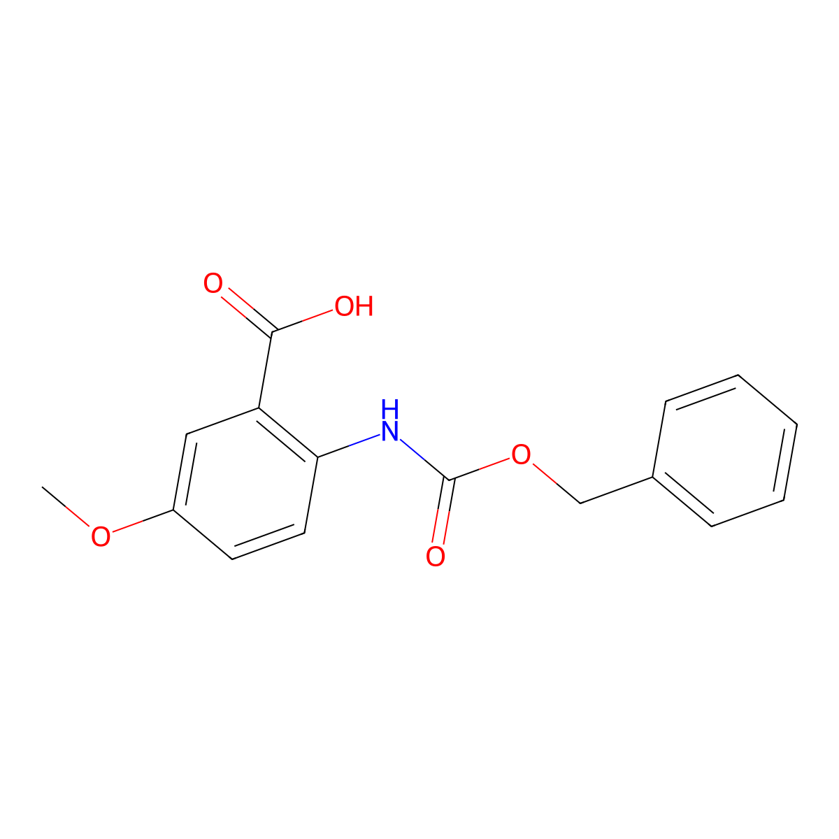 2-{[(Benzyloxy)carbonyl]amino}-5-methoxybenzoic acid molecular structure, CAS 1549606-10-1