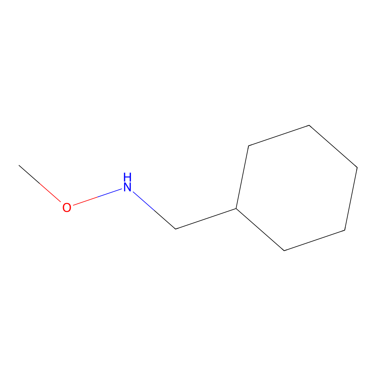 (Cyclohexylmethyl)(methoxy)amine molecular structure, CAS 1549665-47-5