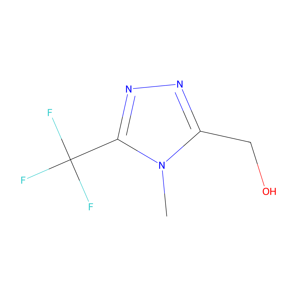[4-Methyl-5-(trifluoromethyl)-4H-1,2,4-triazol-3-yl]methanol molecular structure, CAS 1549675-25-3