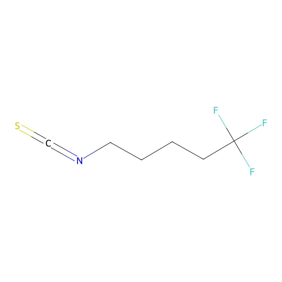 1,1,1-Trifluoro-5-isothiocyanatopentane molecular structure, CAS 1549699-16-2