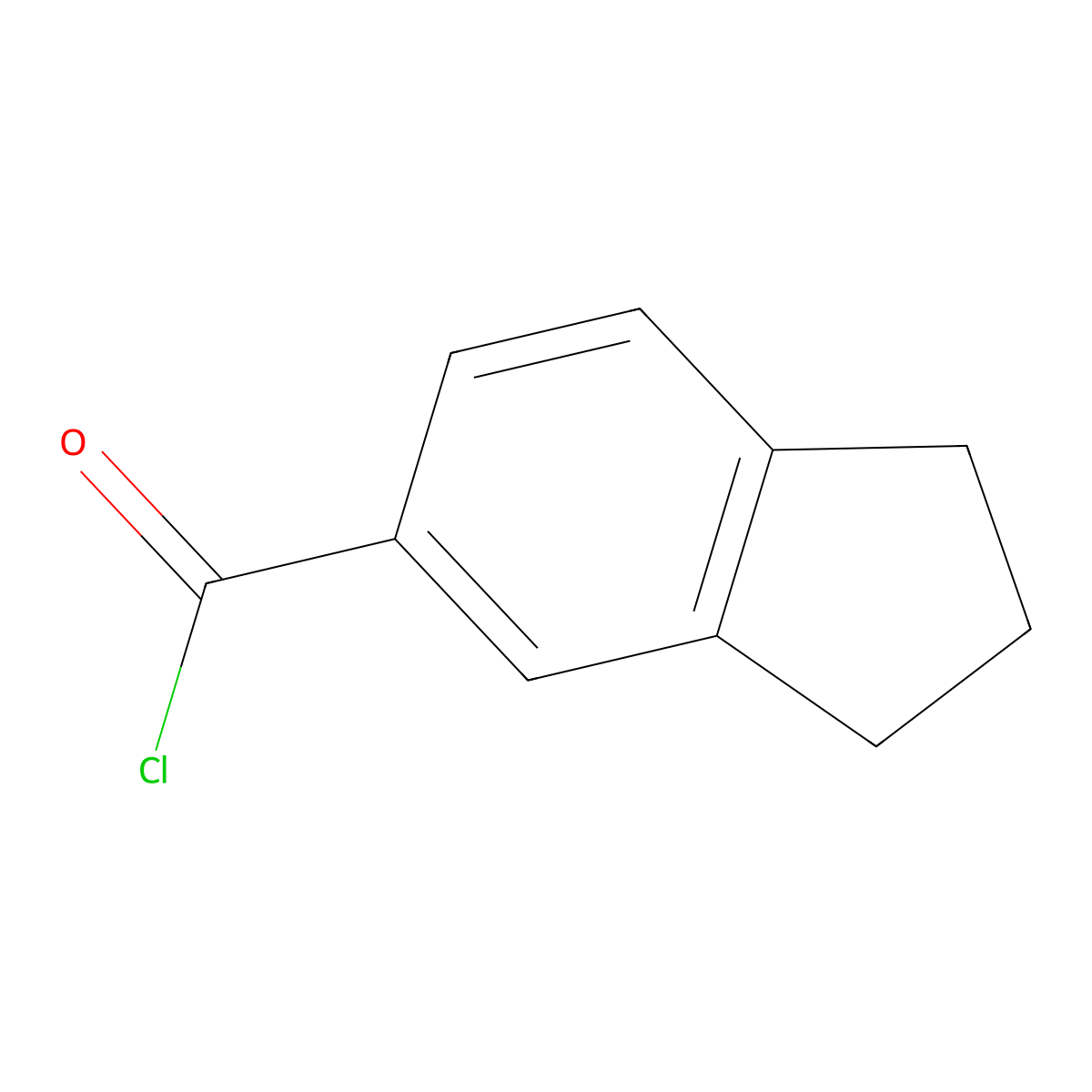 2,3-dihydro-1H-indene-5-carbonyl chloride molecular structure, CAS 15497-40-2