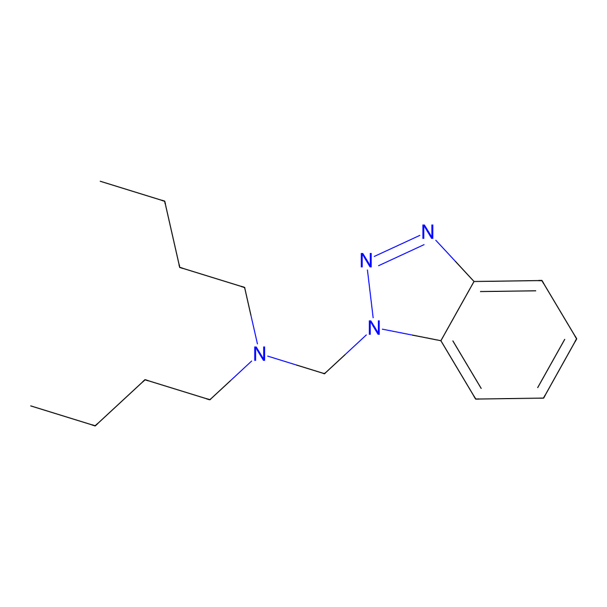 N,N-Dibutyl-1H-benzotriazole-1-methylamine molecular structure, CAS 15497-45-7