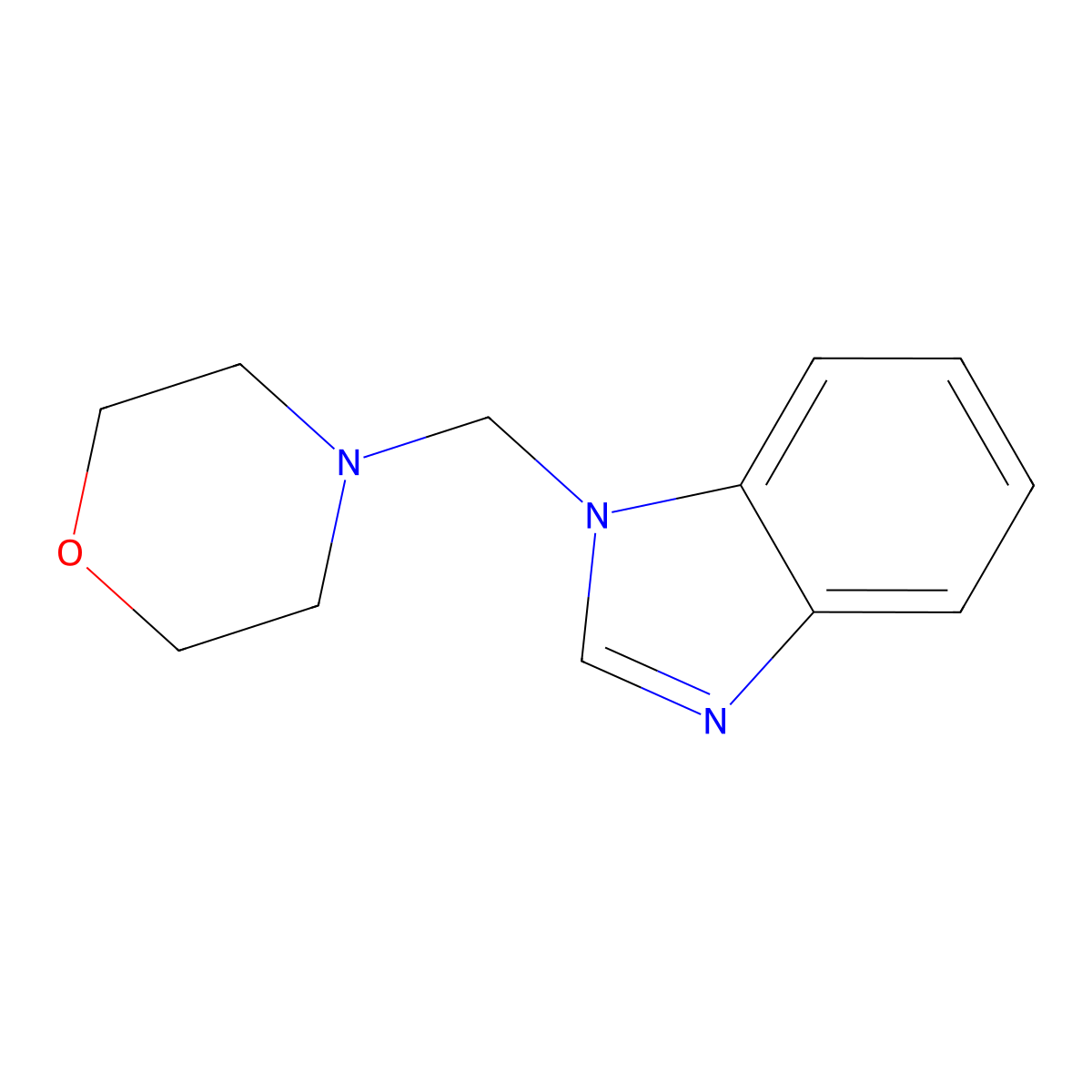 1-Morpholin-4-ylmethyl-1H-benzoimidazole molecular structure, CAS 15497-46-8