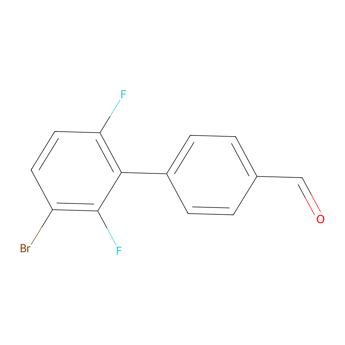 3'-Bromo-2',6'-difluoro-[1,1'-biphenyl]-4-carbaldehyde molecular structure, CAS 1549716-63-3