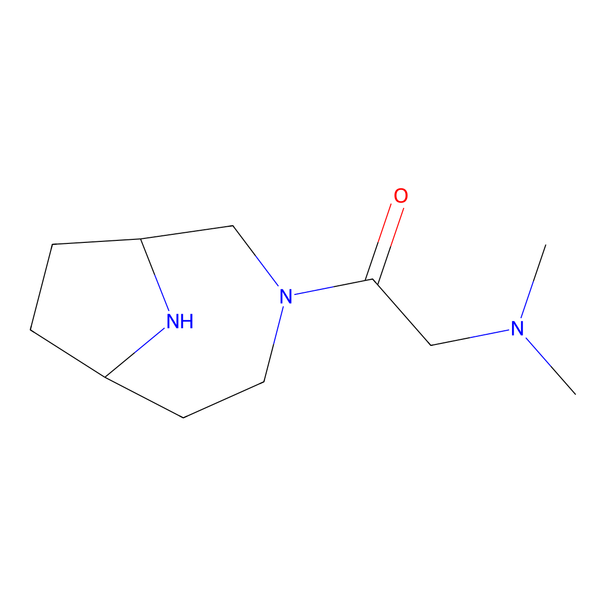 1-(3,9-Diazabicyclo[4.2.1]nonan-3-yl)-2-(dimethylamino)ethanone molecular structure, CAS 1549762-03-9