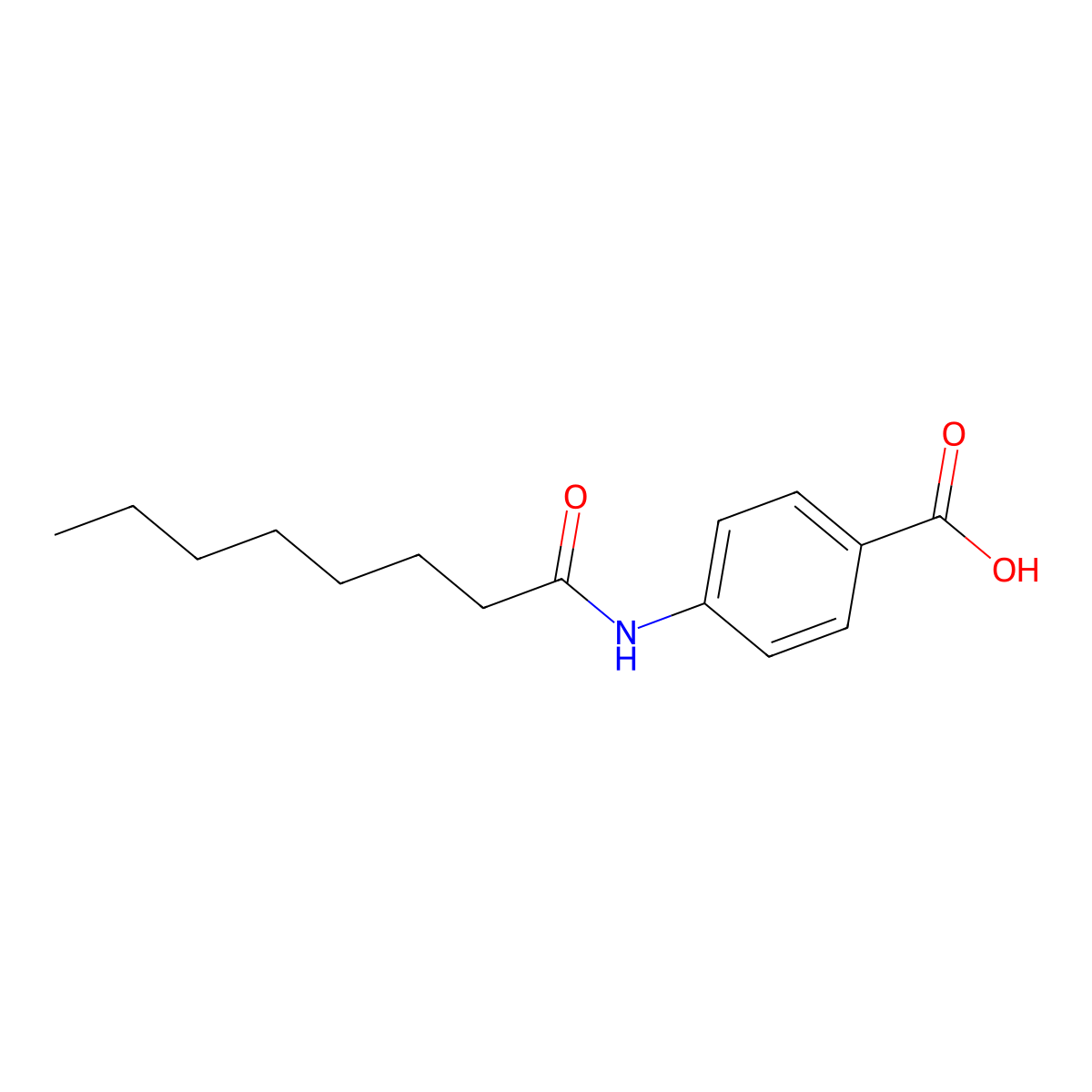 4-(Octanoylamino)benzoic acid molecular structure, CAS 154978-54-8