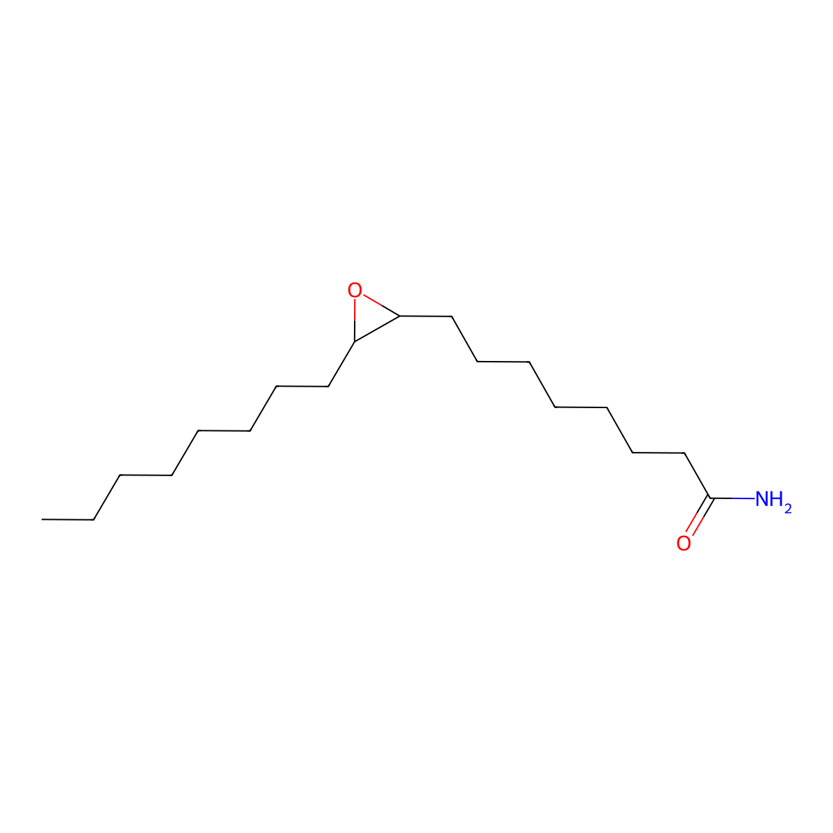 9,10-Epoxyoctadecanamide molecular structure, CAS 15498-10-9