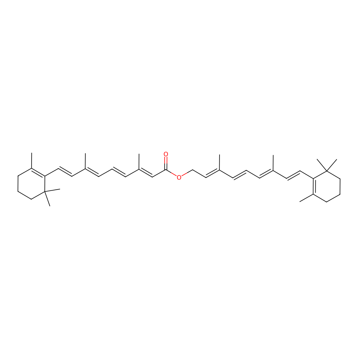 Retinyl Retinoate molecular structure, CAS 15498-86-9