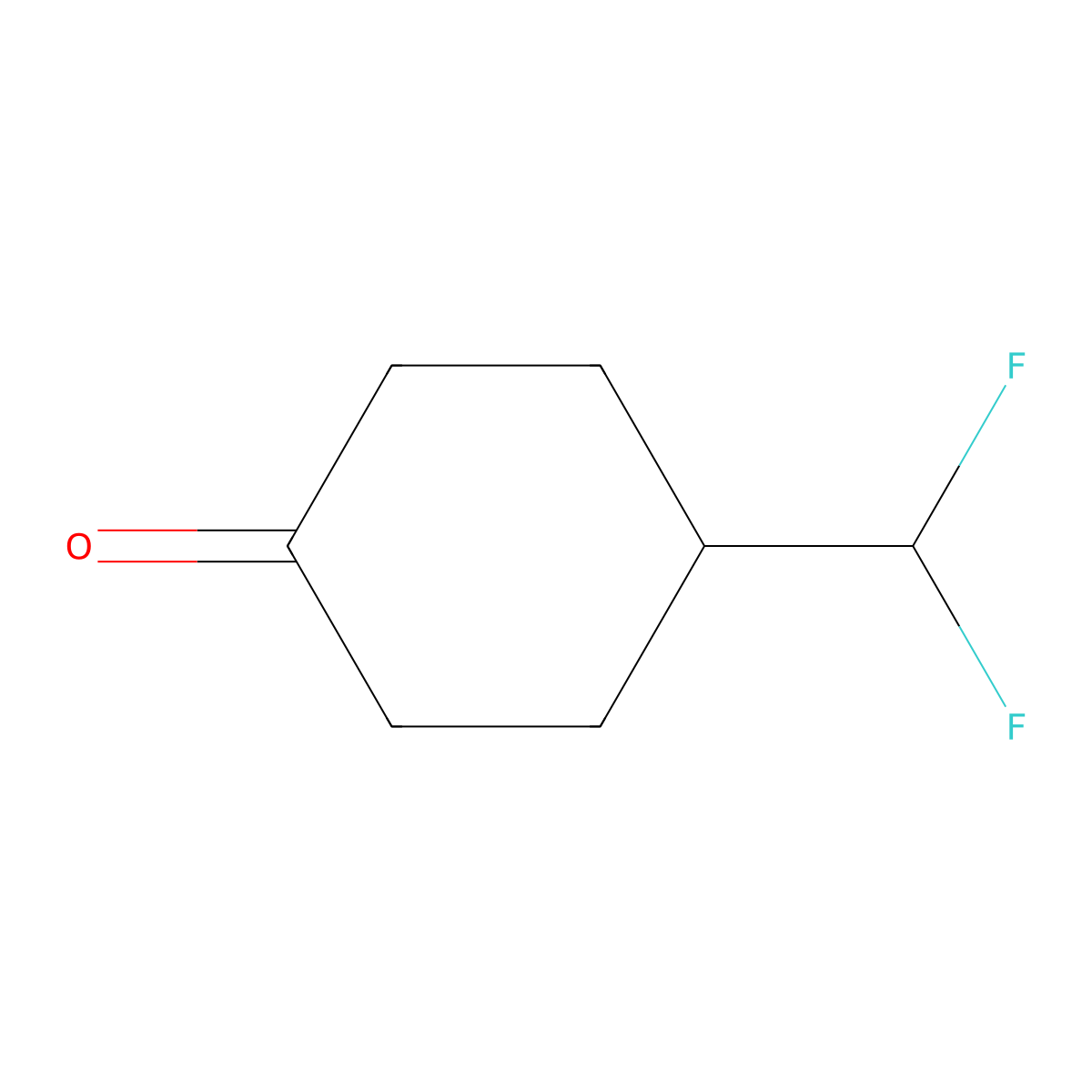 4-(Difluoromethyl)cyclohexan-1-one molecular structure, CAS 1549804-53-6