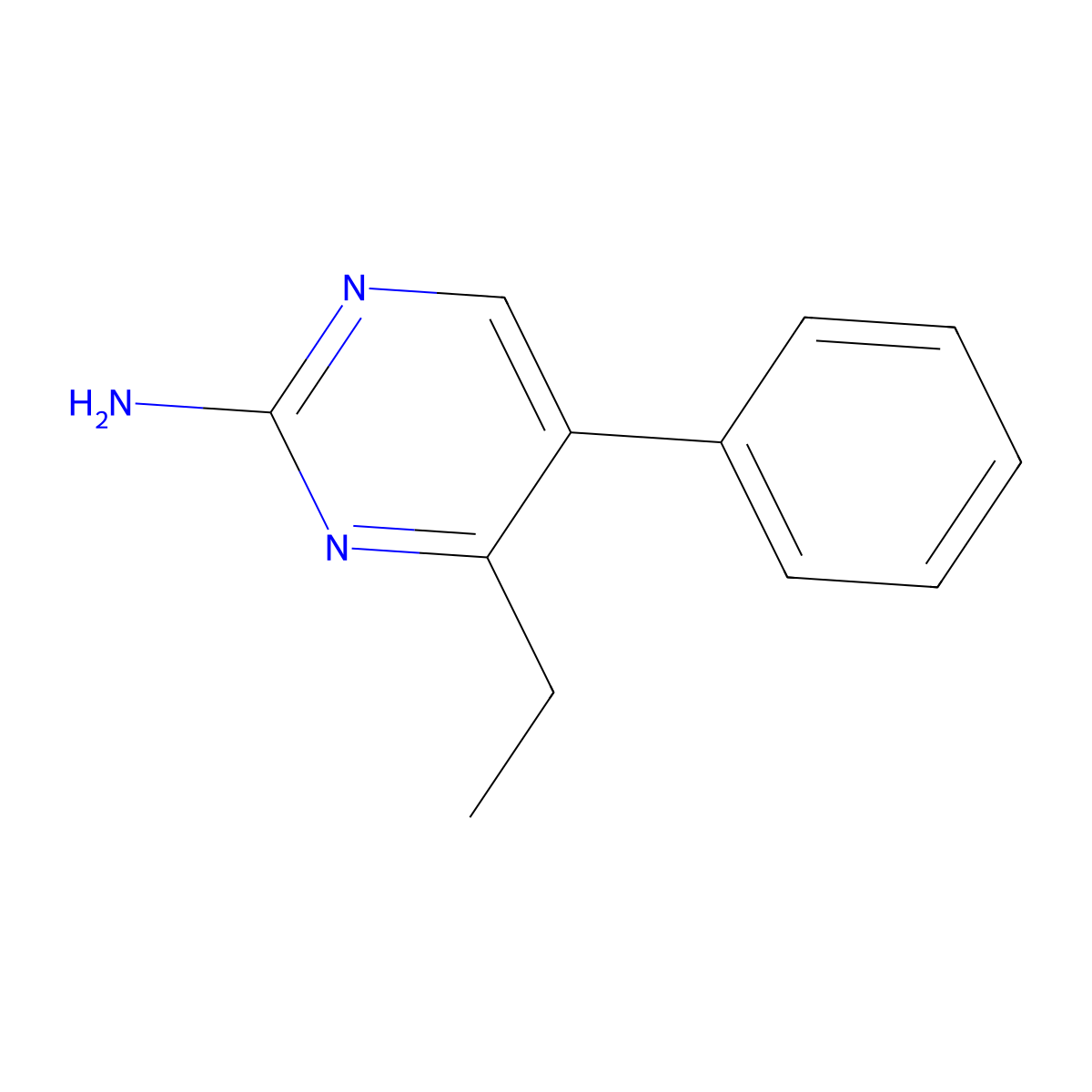4-Ethyl-5-phenylpyrimidin-2-amine molecular structure, CAS 1549808-73-2