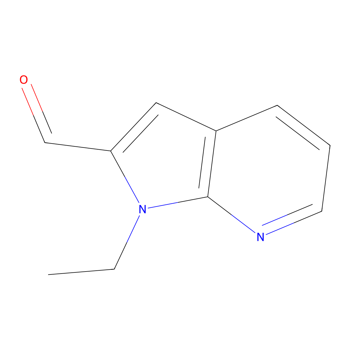 1-Ethyl-1H-pyrrolo[2,3-b]pyridine-2-carbaldehyde molecular structure, CAS 1549811-84-8