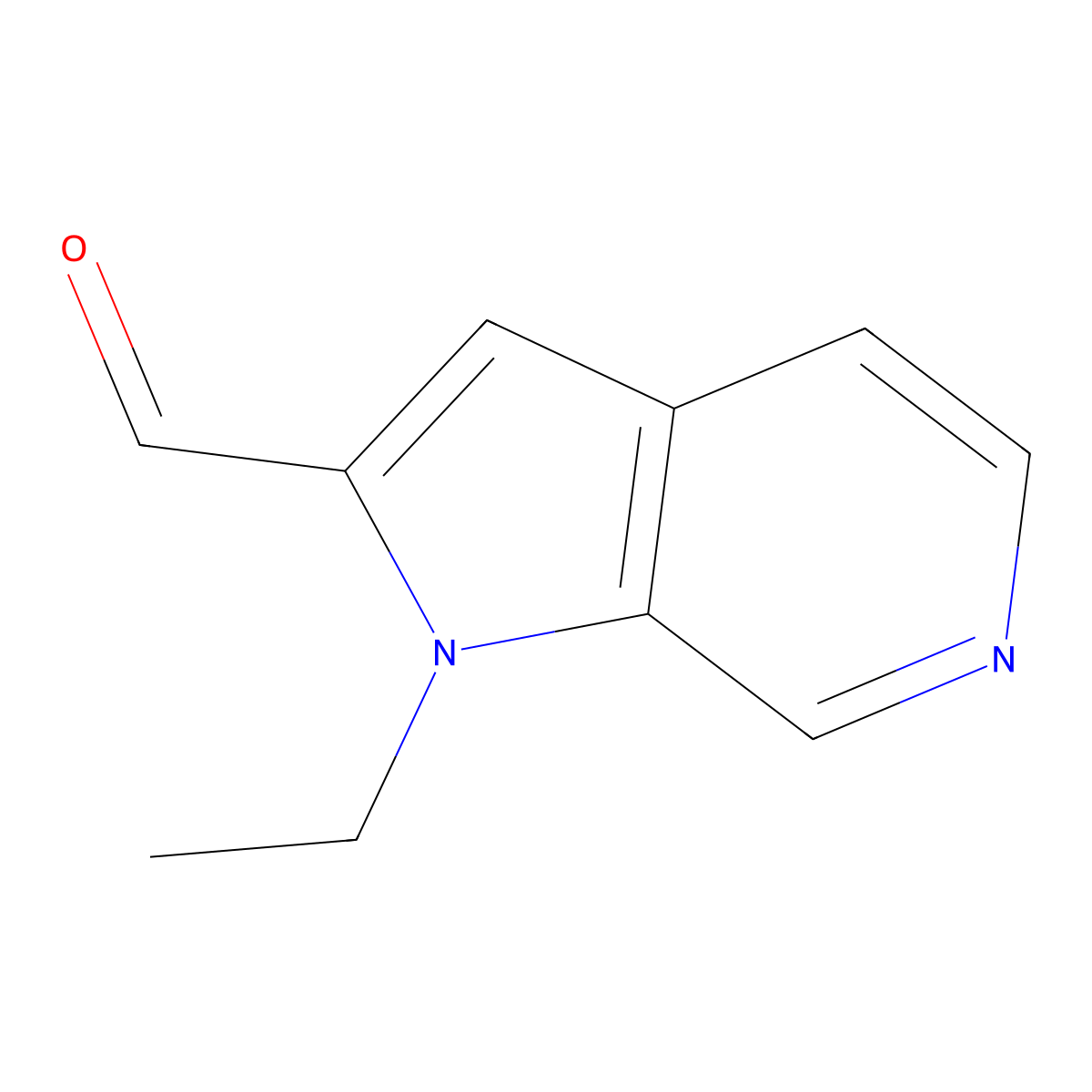 1-ethyl-1H-pyrrolo[2,3-c]pyridine-2-carbaldehyde molecular structure, CAS 1549811-88-2