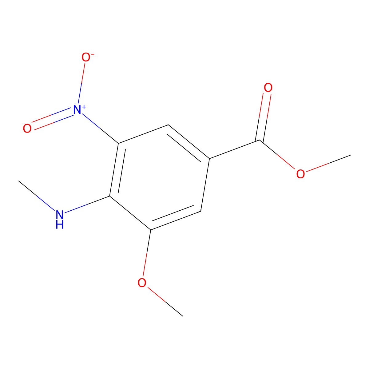 Methyl 3-methoxy-4-(methylamino)-5-nitrobenzoate molecular structure, CAS 1549812-20-5
