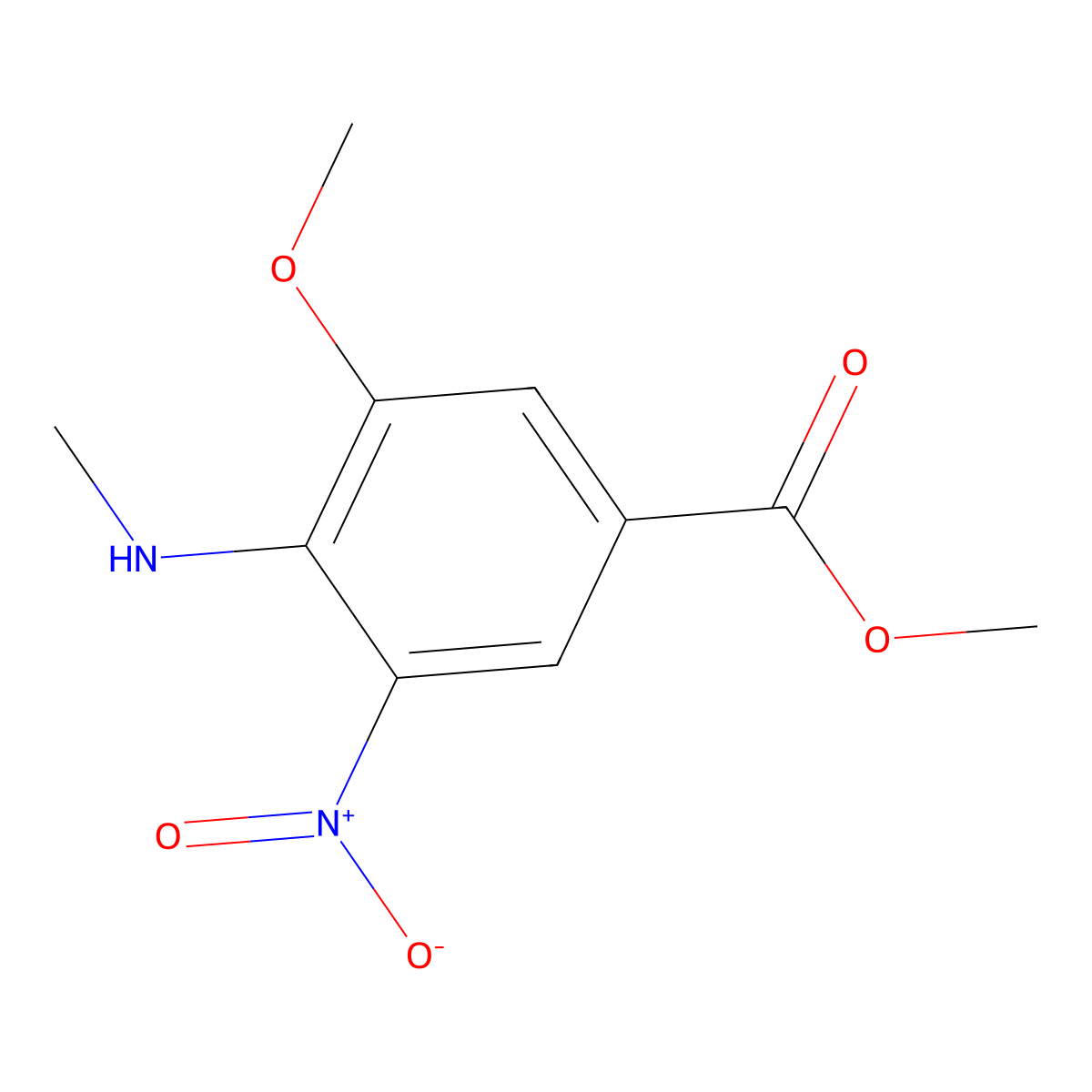 Methyl 3-methoxy-4-(methylamino)-5-nitrobenzoate molecular structure, CAS 1549812-20-5