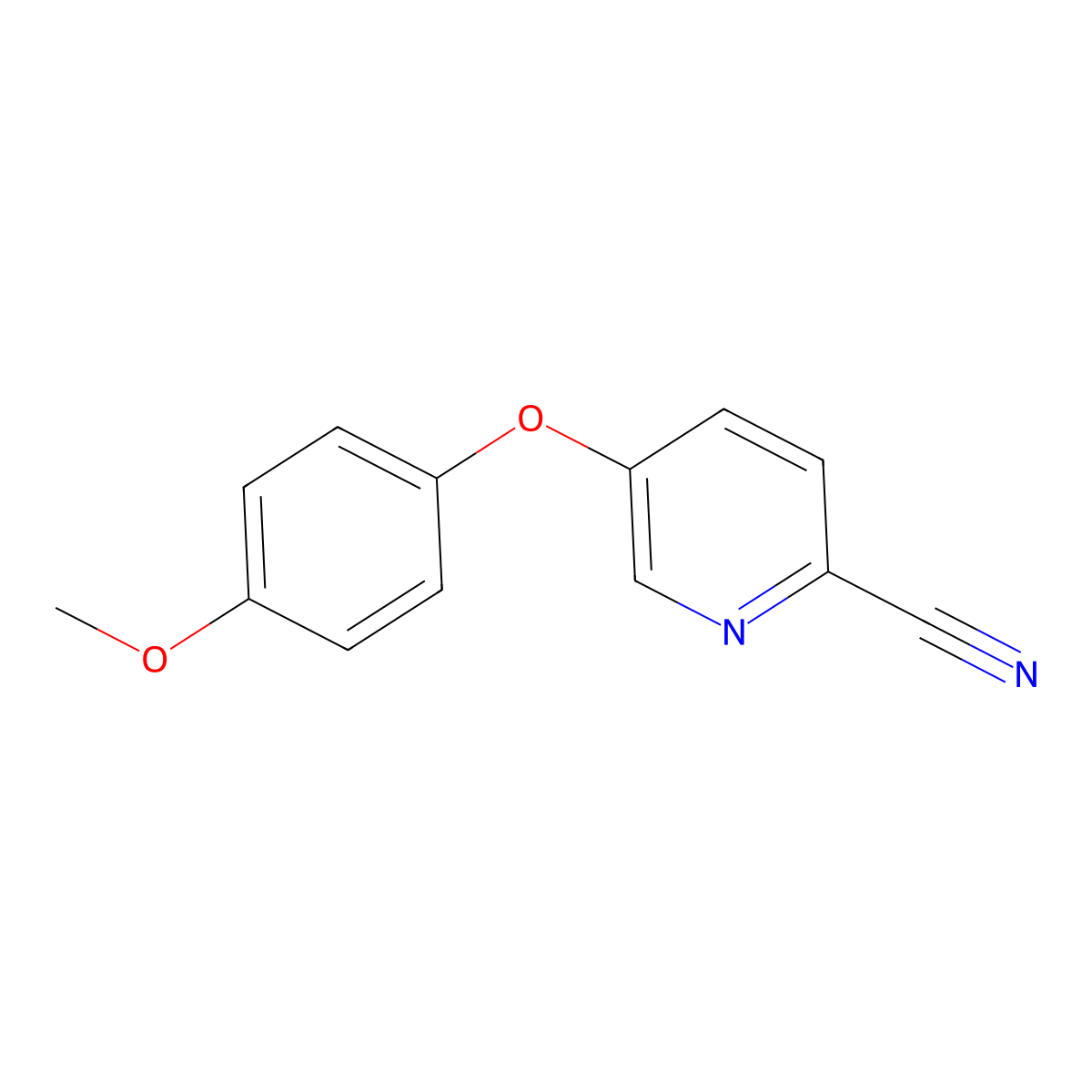 5-(4-Methoxyphenoxy)pyridine-2-carbonitrile molecular structure, CAS 1549816-61-6