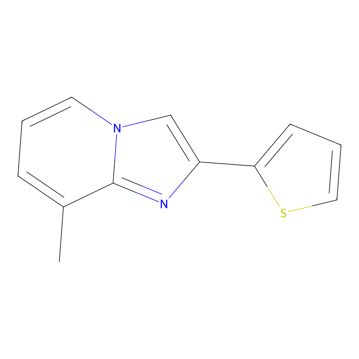 8-Methyl-2-(thiophen-2-yl)imidazo[1,2-a]pyridine molecular structure, CAS 1549822-28-7