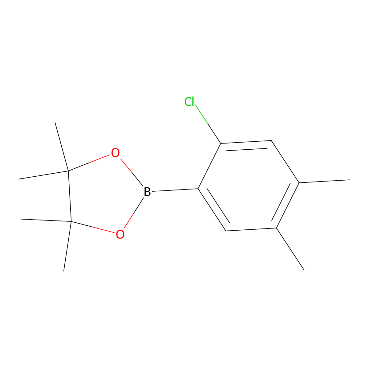 2-(2-Chloro-4,5-dimethylphenyl)-4,4,5,5-tetramethyl-1,3,2-dioxaborolane molecular structure, CAS 1549858-71-0