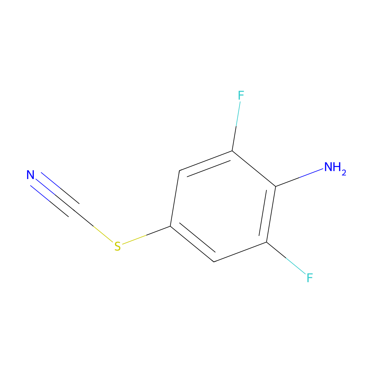 2,6-Difluoro-4-thiocyanatoaniline molecular structure, CAS 1549869-33-1