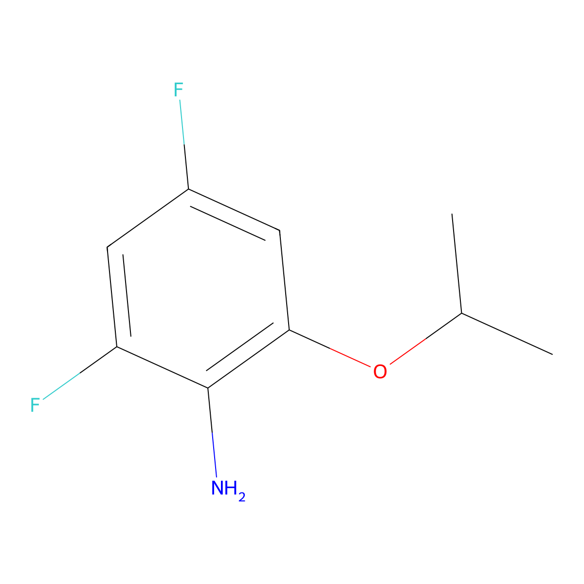 2,4-Difluoro-6-(propan-2-yloxy)aniline molecular structure, CAS 1549875-37-7
