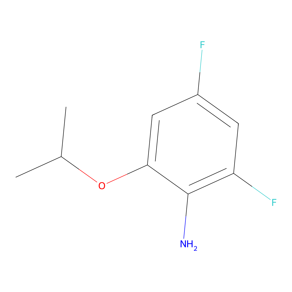 2,4-Difluoro-6-(propan-2-yloxy)aniline molecular structure, CAS 1549875-37-7