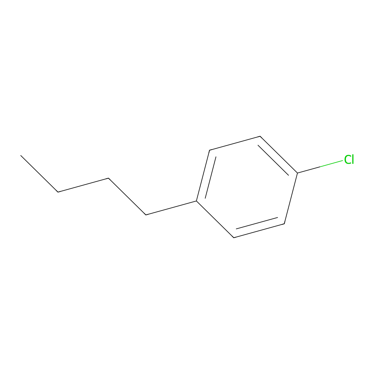 Benzene, 1-butyl-4-chloro- molecular structure, CAS 15499-27-1