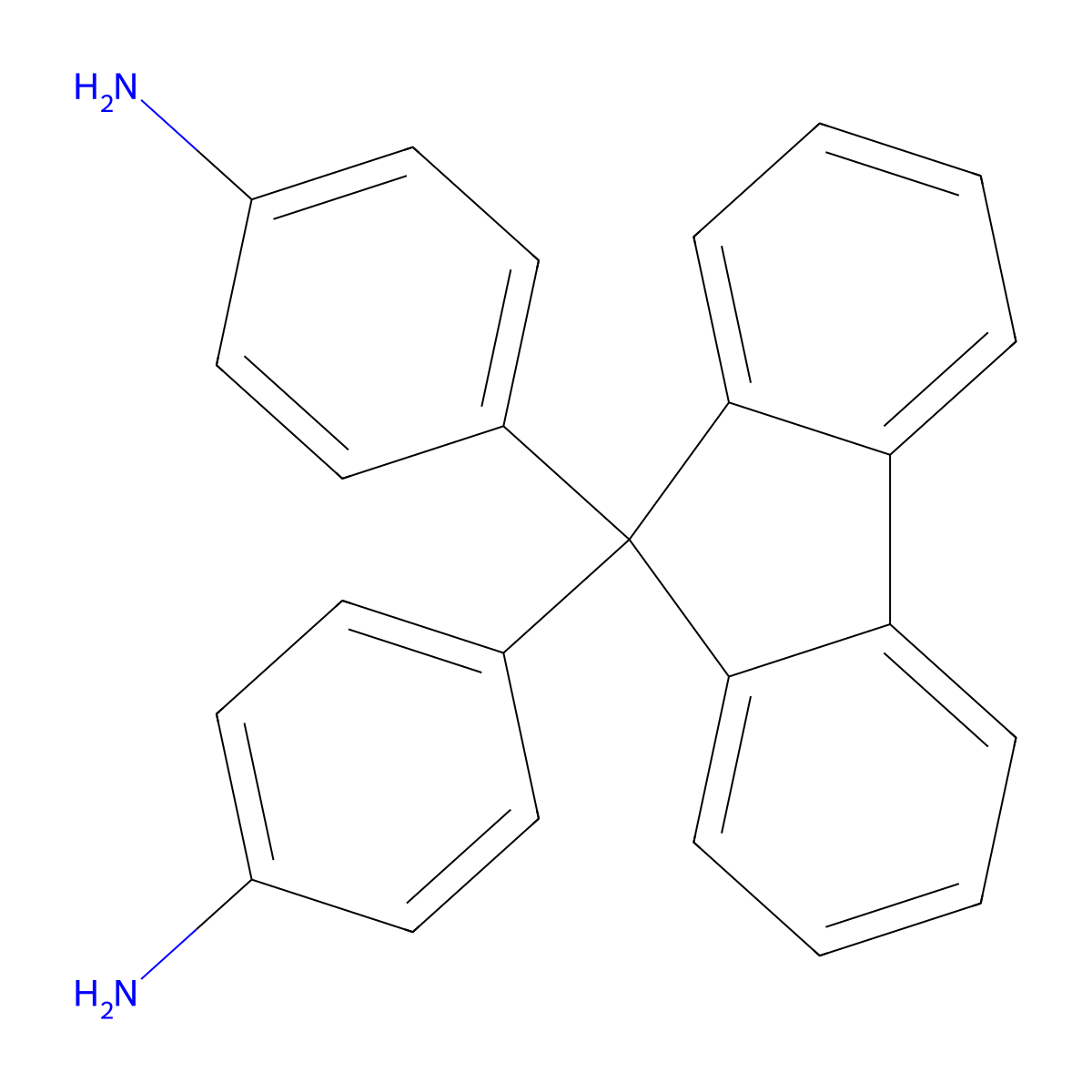 4,4'-(9-Fluorenylidene)dianiline molecular structure, CAS 15499-84-0