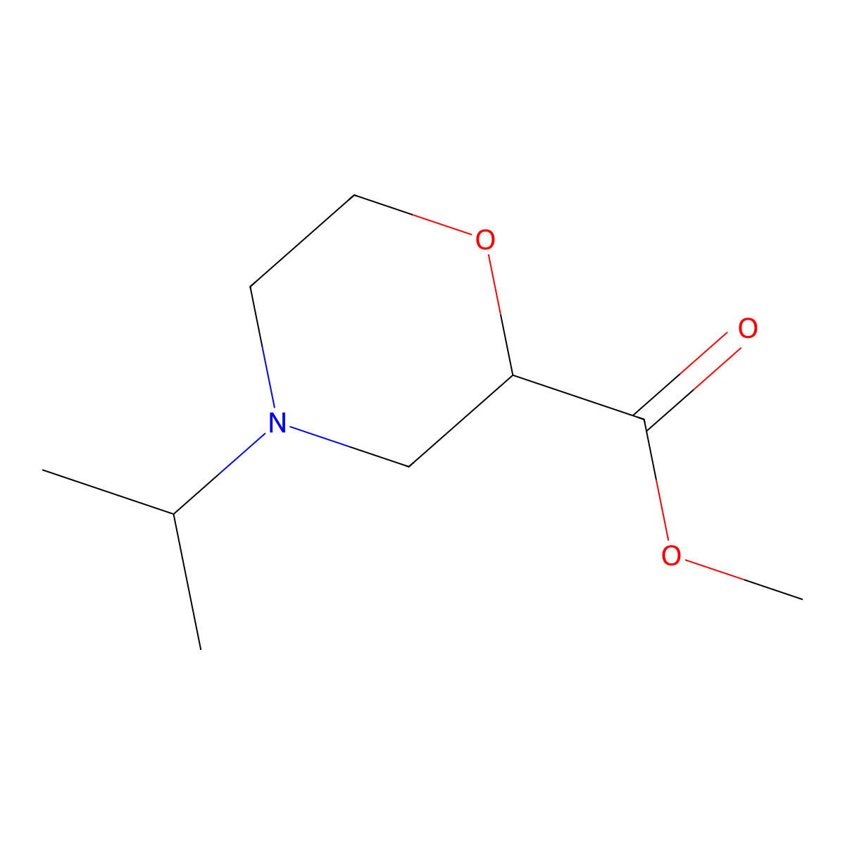 Methyl 4-(propan-2-yl)morpholine-2-carboxylate molecular structure, CAS 1549929-74-9